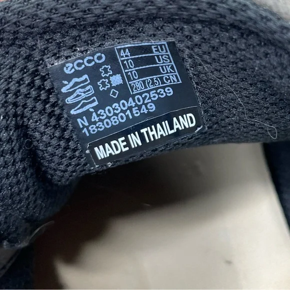 ECCO Men’s Nubuck  Grey Soft Leather Fashion Low Top Lace Up Shoes Sneakers, 10 - Picture 7 of 8